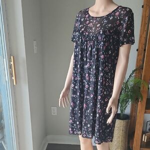 Apt. 9 Black Floral Midi Dress